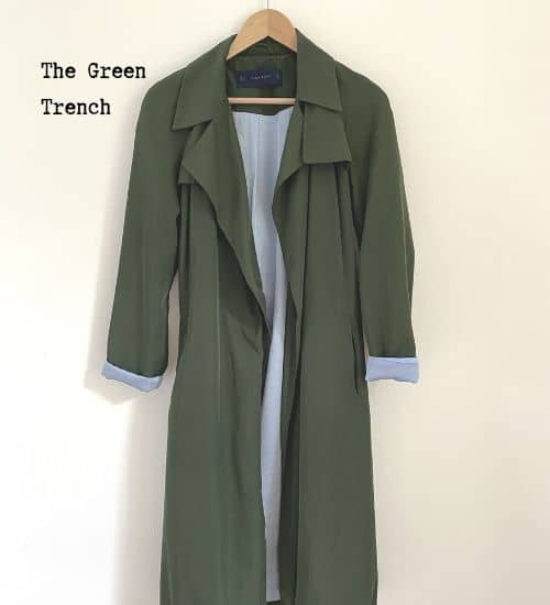 Green Trench From My Capsule Wardrobe